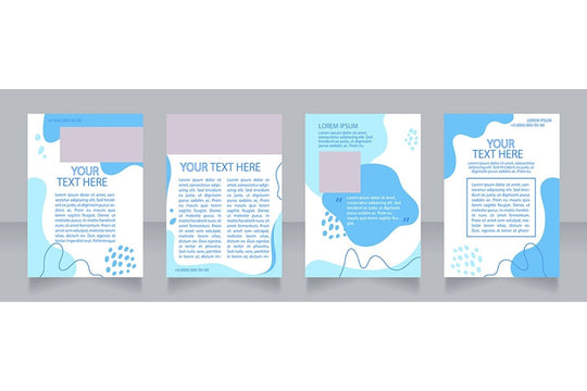 Promotion blank brochure layout design set