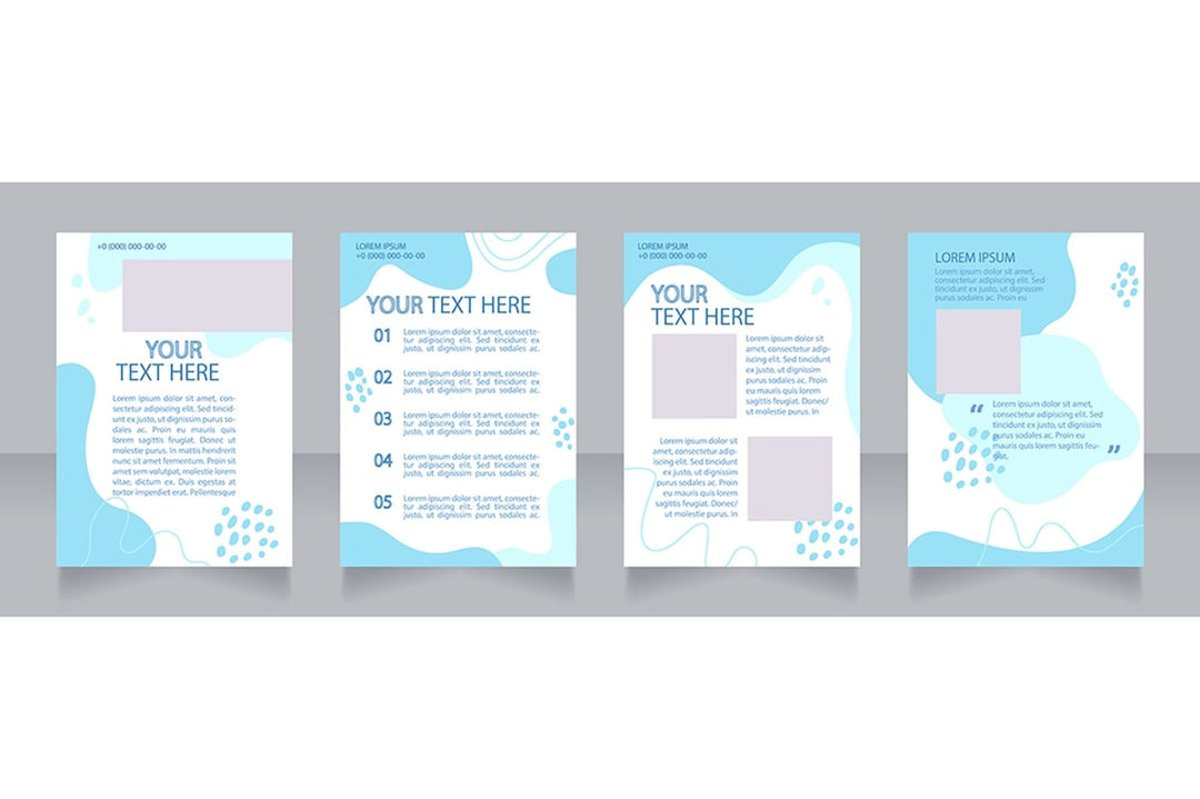 Promotion blank brochure layout design set