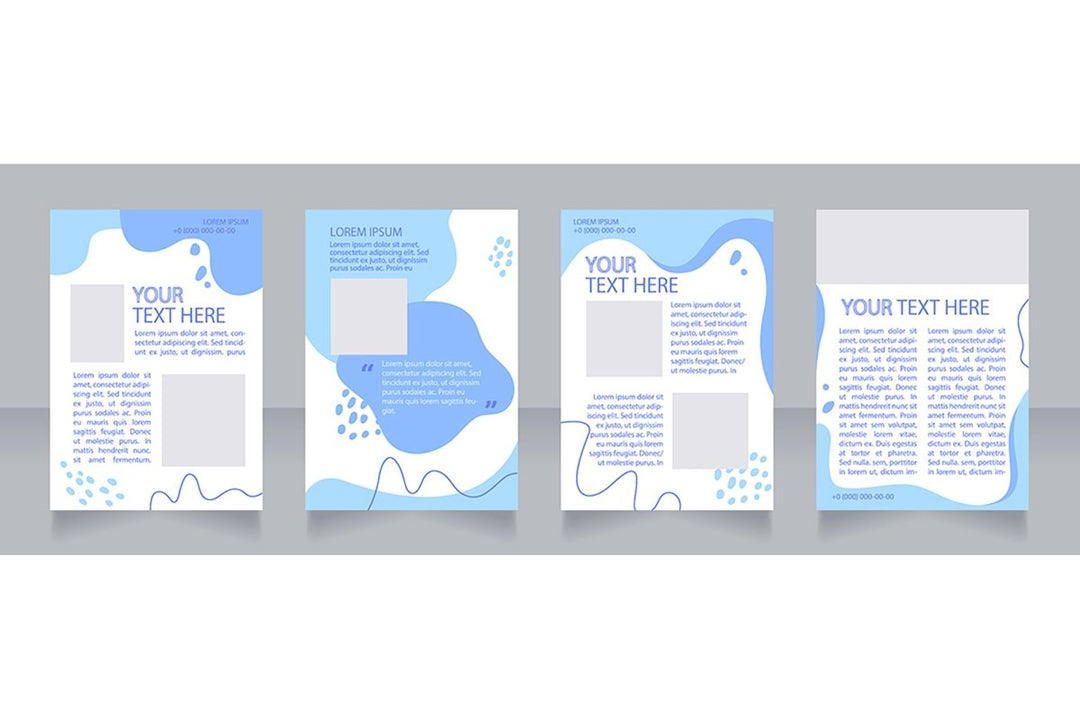 Promotion blank brochure layout design set