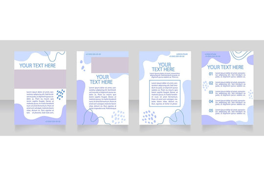 Promotion blank brochure layout design set