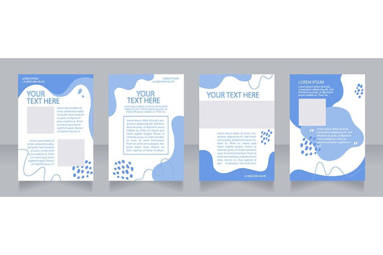 Promotion blank brochure layout design set