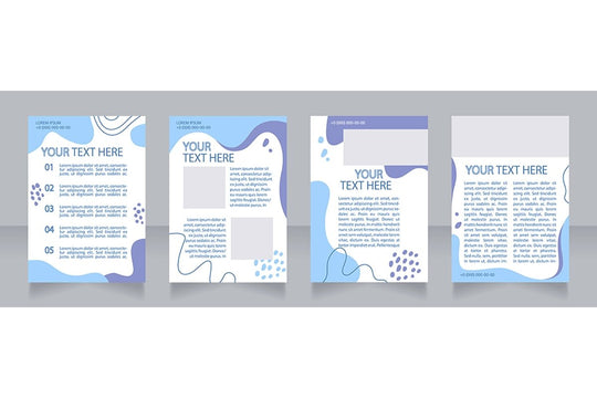 Promotion blank brochure layout design set