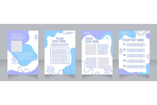 Promotion blank brochure layout design set