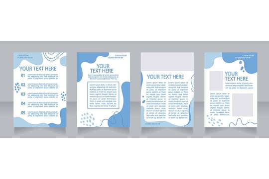 Promotion blank brochure layout design set