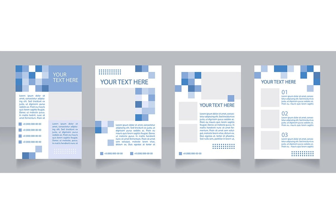 Promotion blank brochure layout design template set