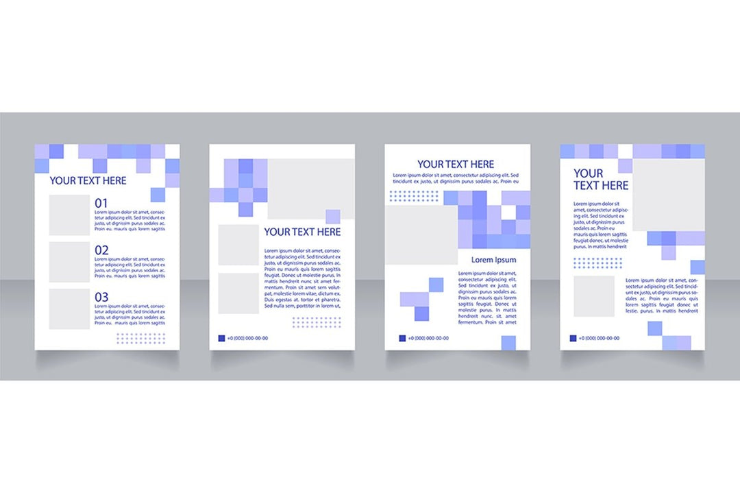 Promotion blank brochure layout design template set