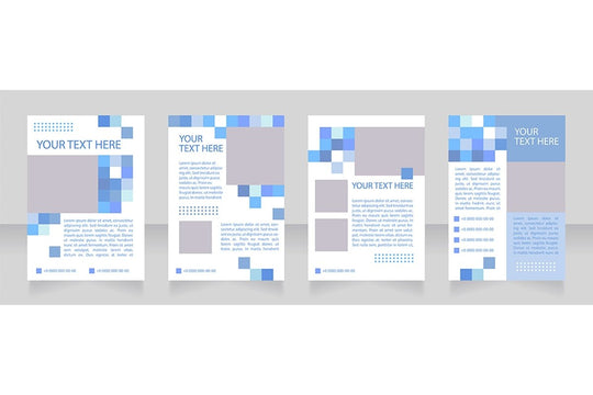Promotion blank brochure layout design template set