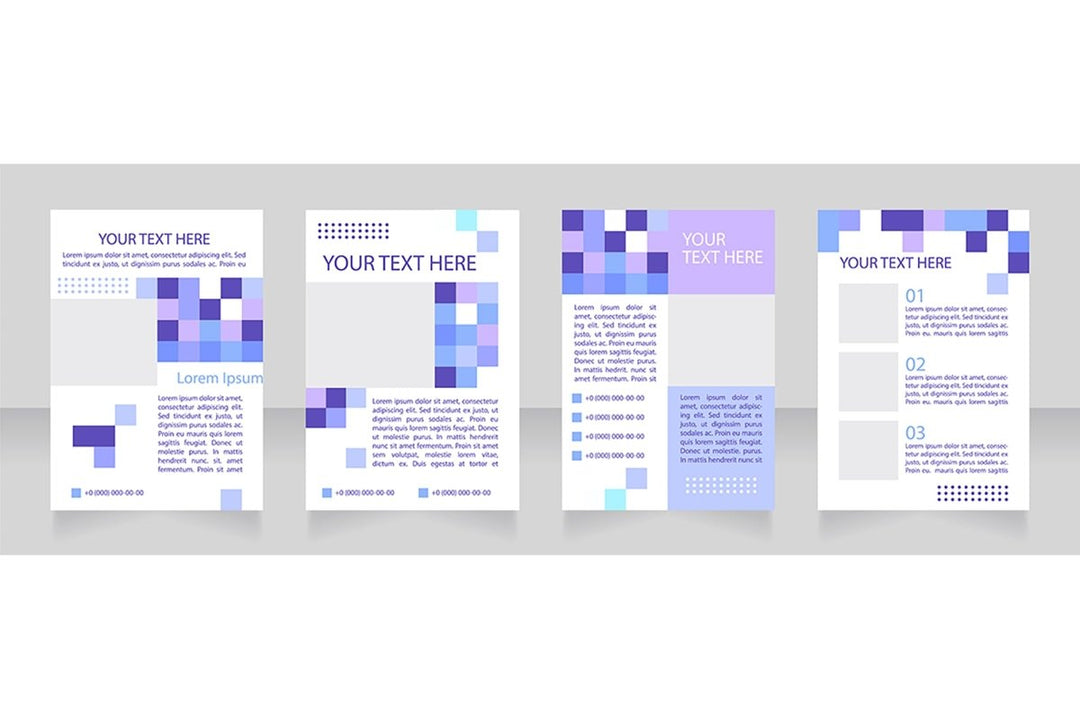 Promotion blank brochure layout design template set