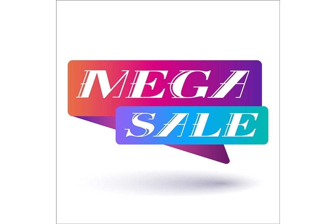 Promotional banner decorative typography set
