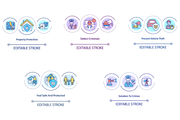 Property Protection Concept Icons