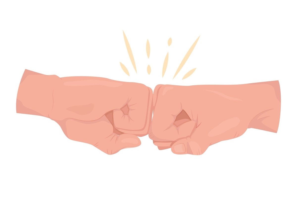 Property purchaser interaction semi flat color vector hand gesture set