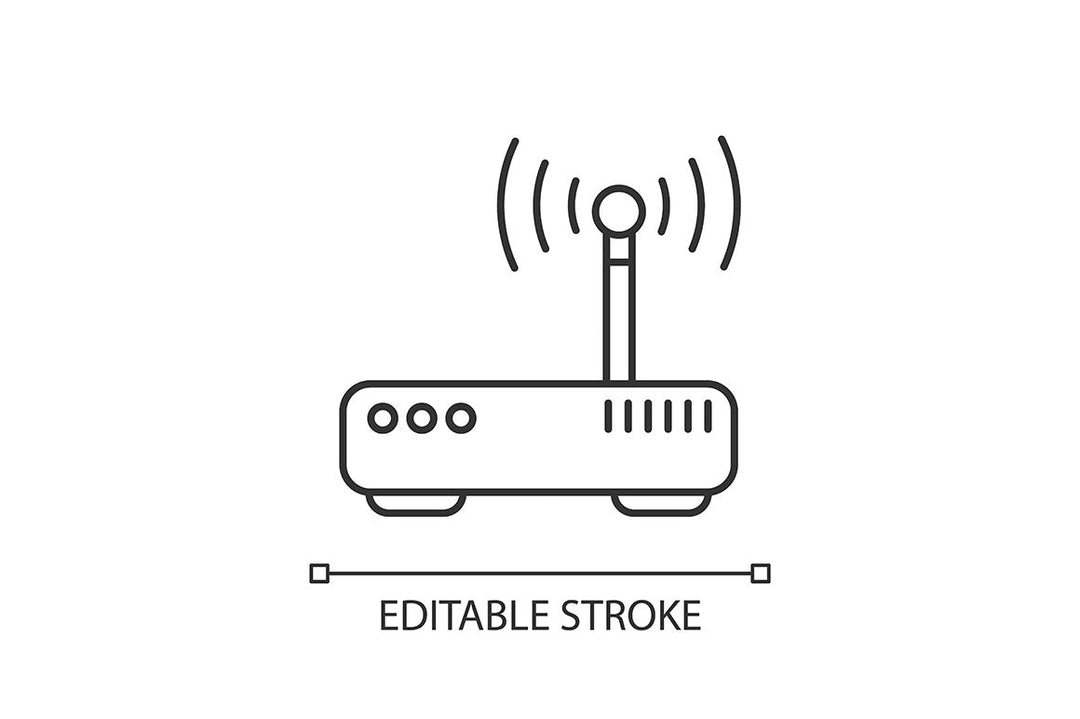 Proxy server linear icons set