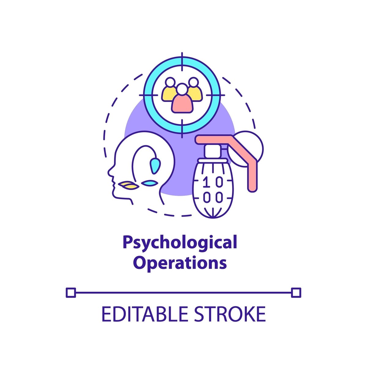 Psychological operations concept icon