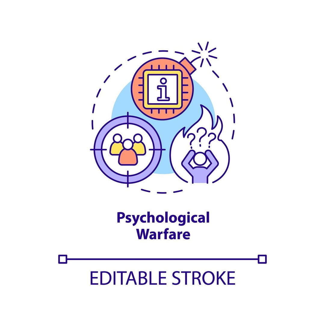 Psychological warfare concept icon