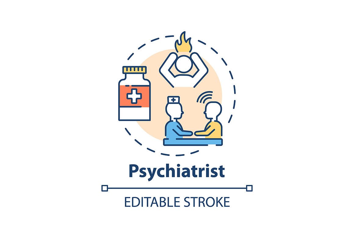 Psychotherapy concept icons bundle