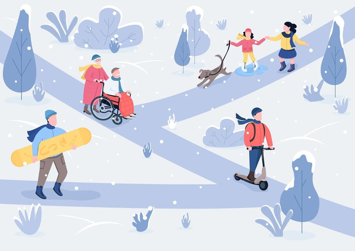 Public park color vector illustration bundle