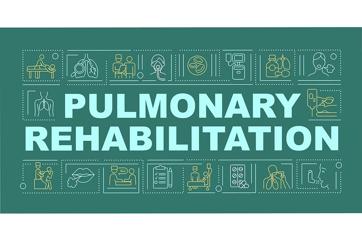Pulmonary recovery word concepts banner set