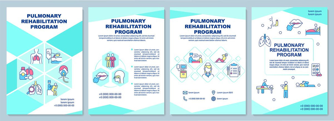 Pulmonary rehabilitation brochure template set