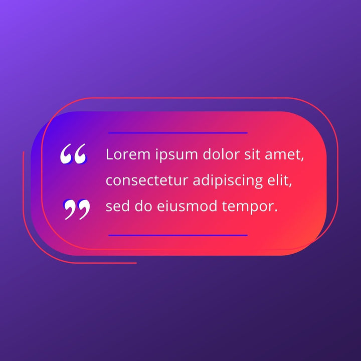 Quote blank frame vector template set