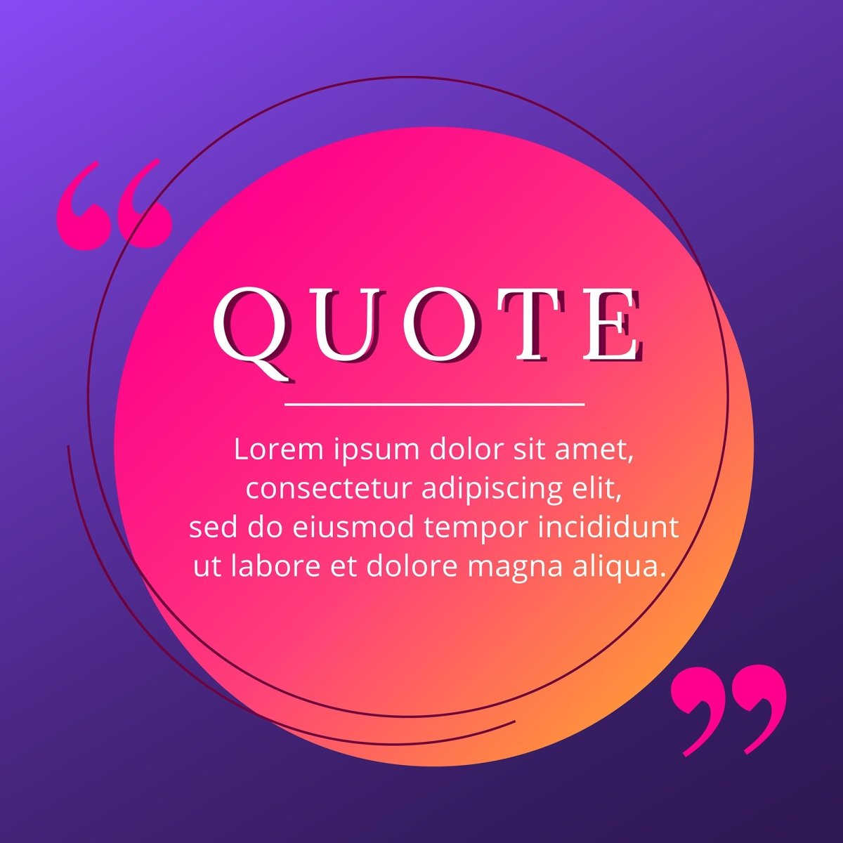 Quote blank frame vector template set