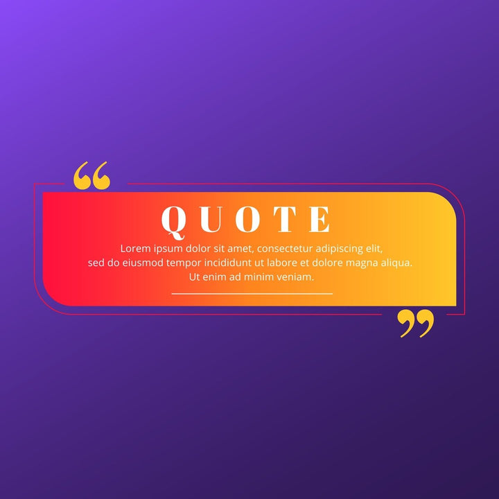 Quote blank frame vector template set