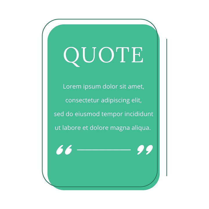 Quote blank frame vector template set