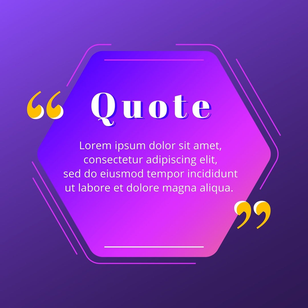 Quote blank frame vector template set