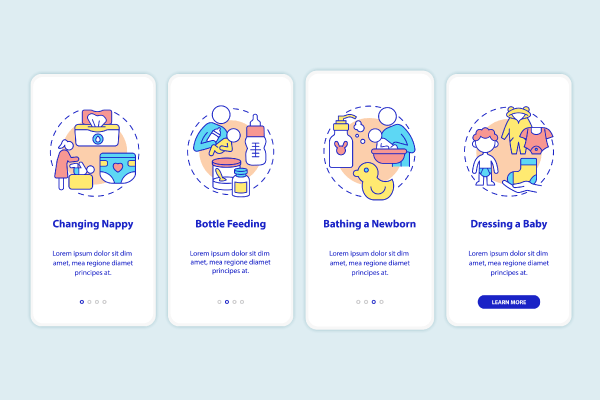 Raising Child App Page Screen Bundle