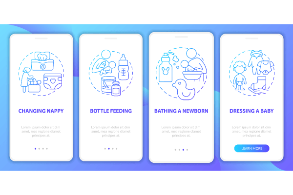 Raising Child App Page Screen Bundle