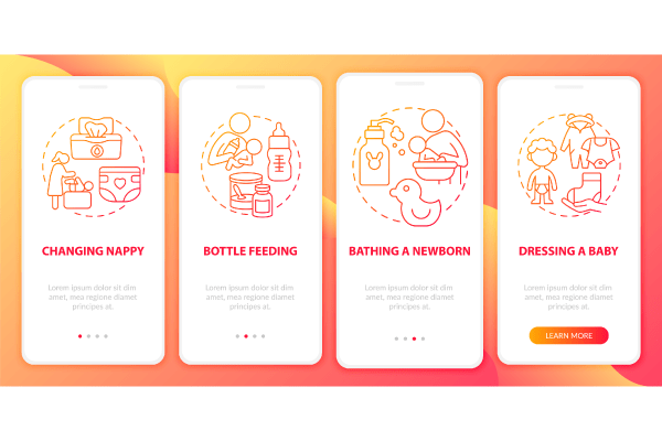 Raising Child App Page Screen Bundle