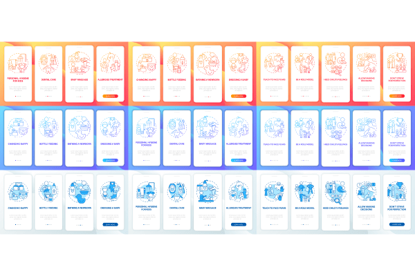 Raising Child App Page Screen Bundle