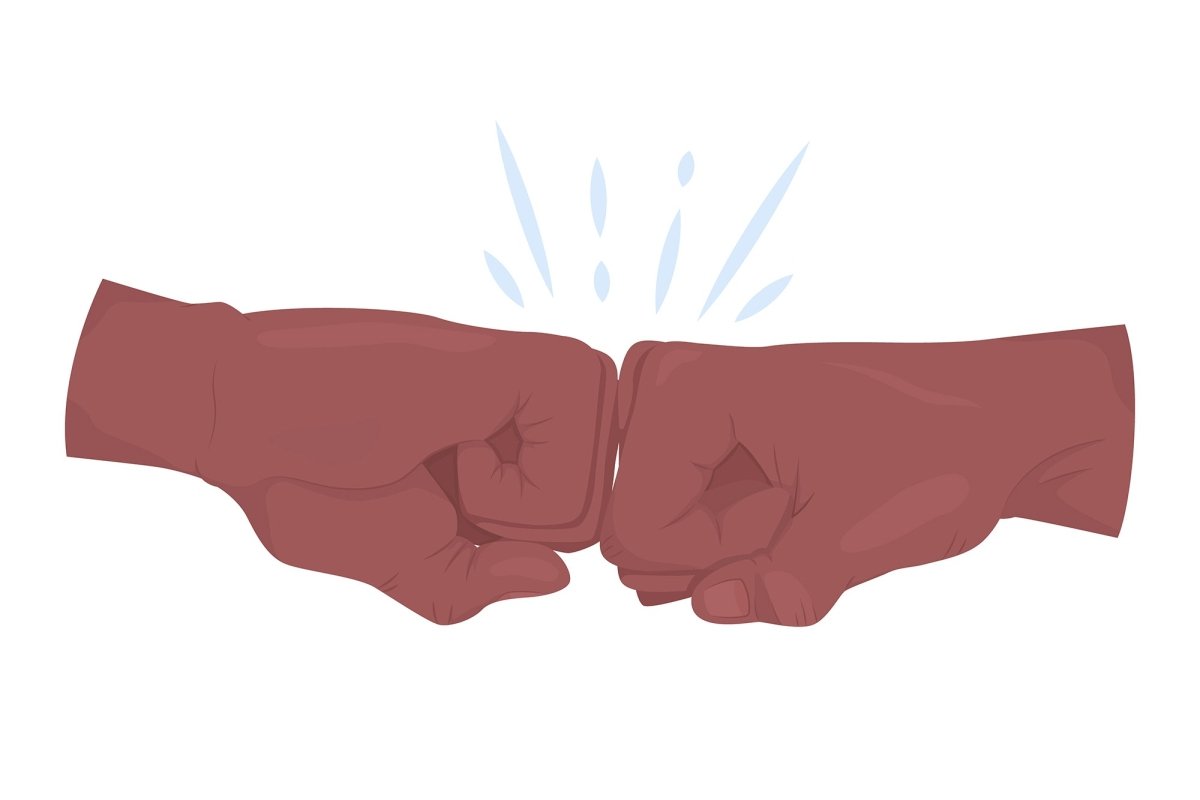 Real estate deal semi flat color vector hand gesture set
