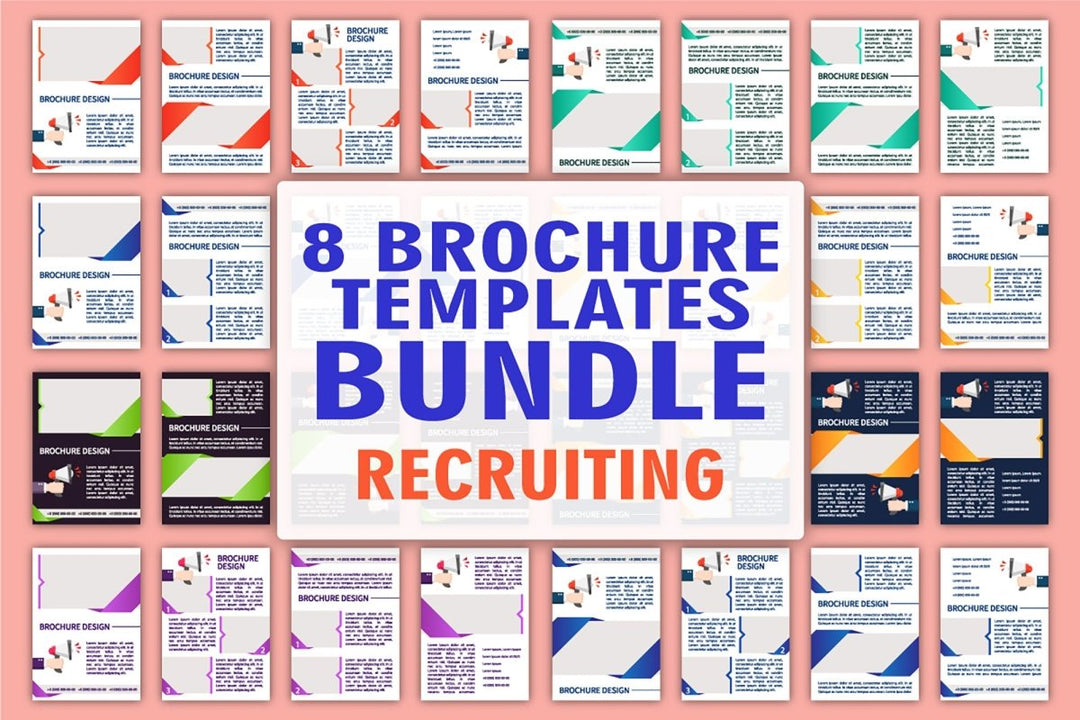 Recruiting tools brochure template bundle