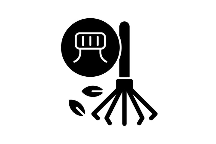 Recycled materials black glyph icons set on white space