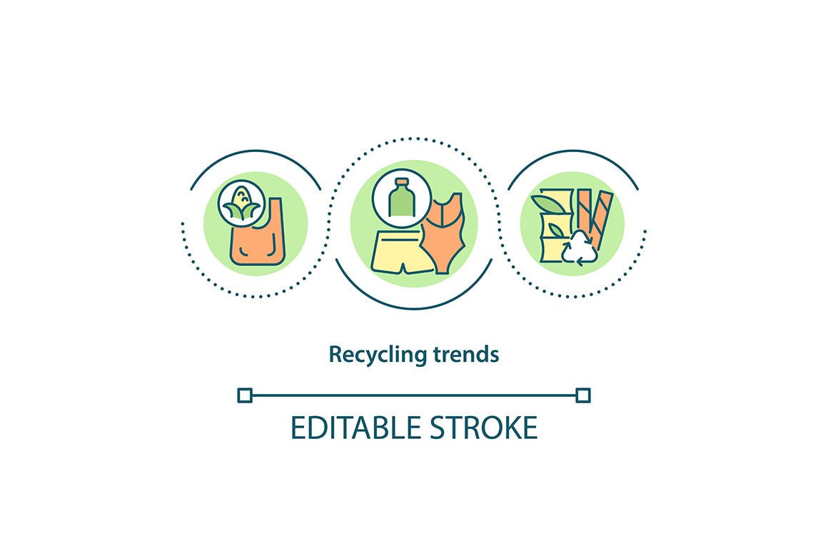 Recycling Trends Concept Icons Bundle
