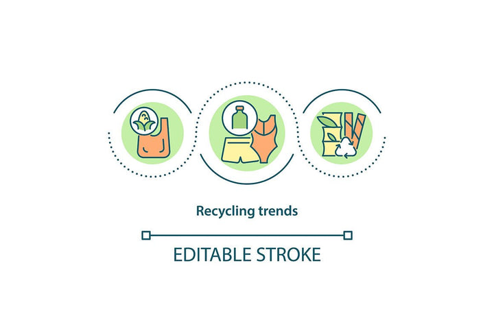 Recycling Trends Concept Icons Bundle