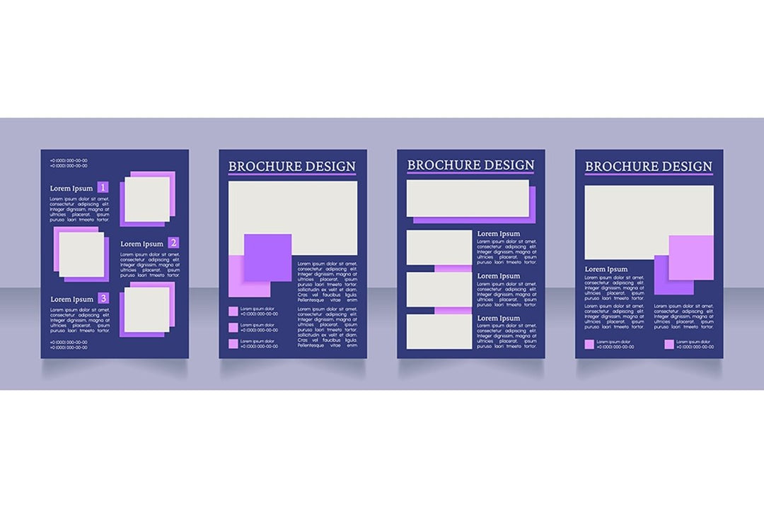 Representing blank brochure design bundle