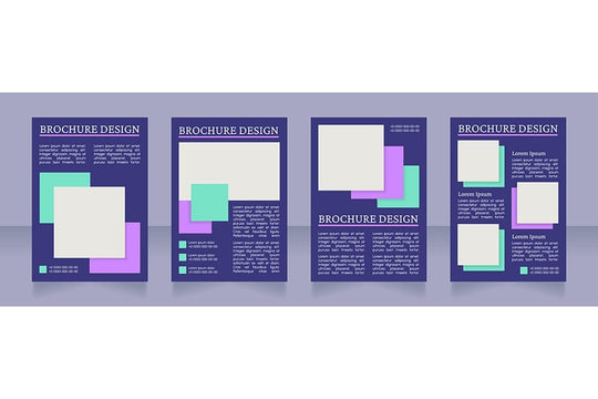 Representing blank brochure design bundle