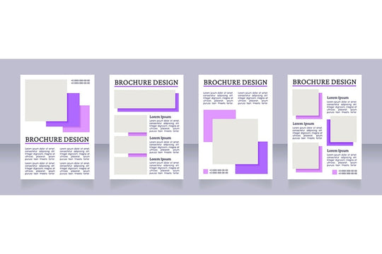 Representing blank brochure design bundle