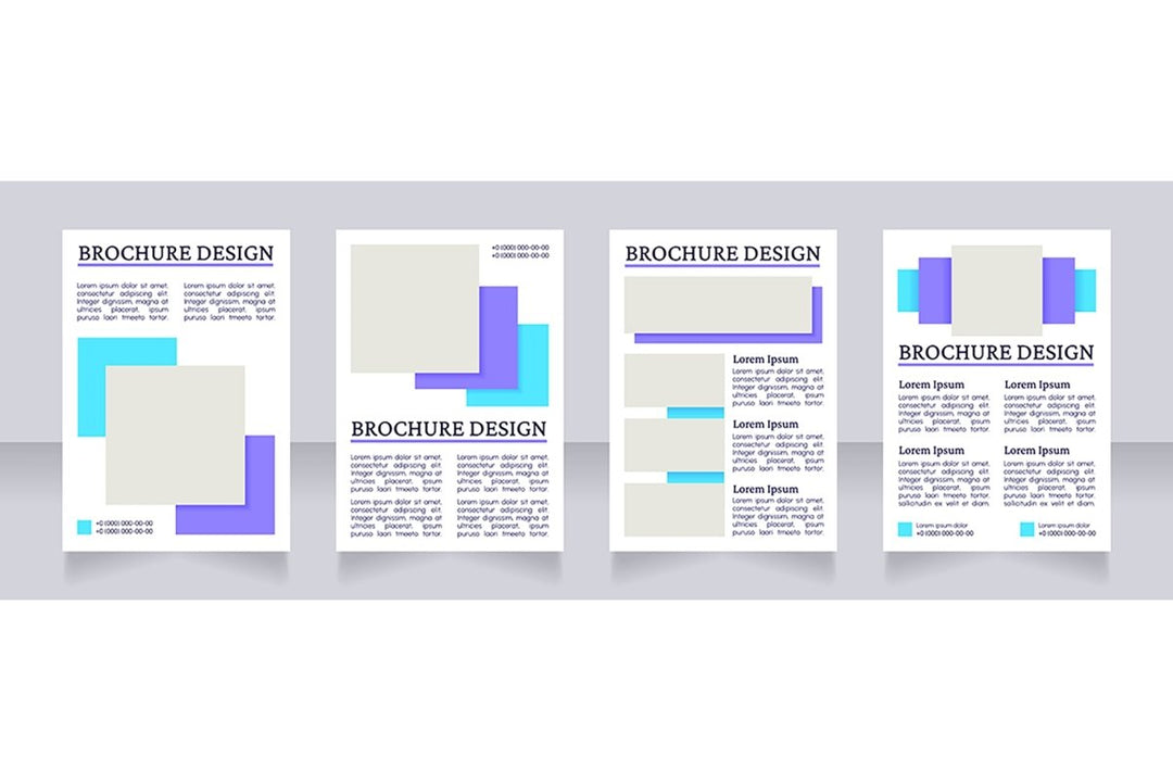 Representing blank brochure design bundle