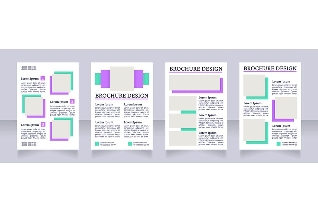 Representing blank brochure design bundle