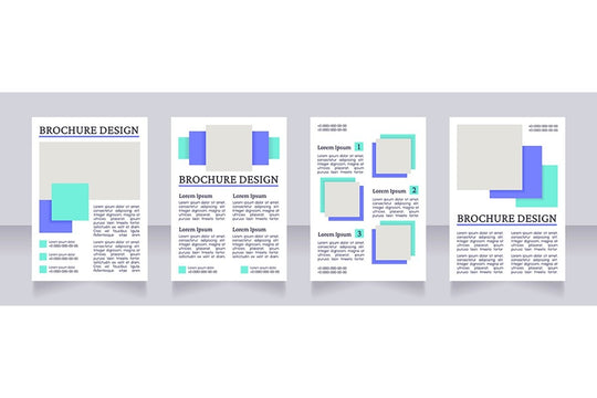 Representing blank brochure design bundle