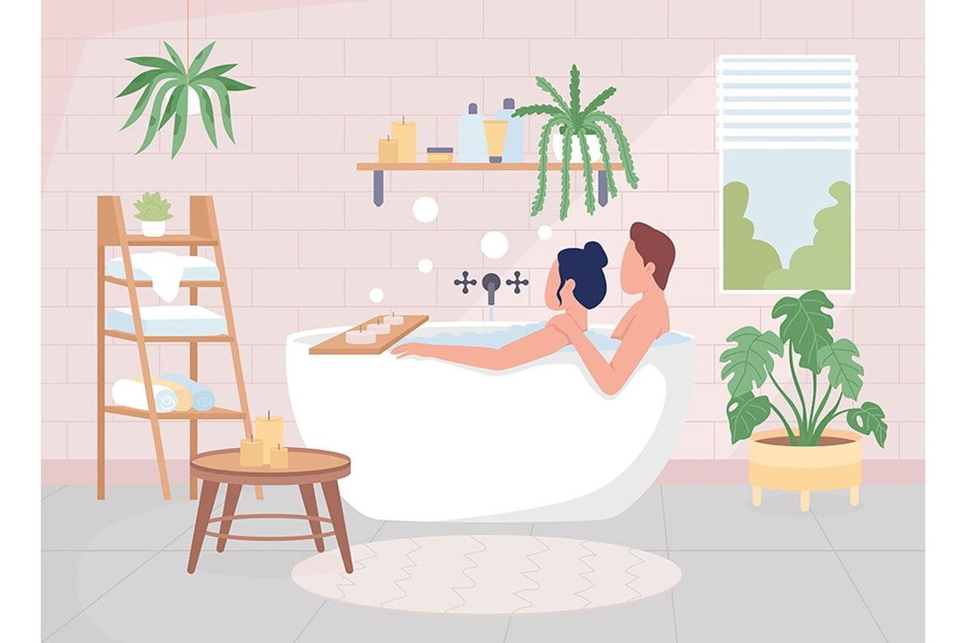 Resting at home flat color vector illustration set