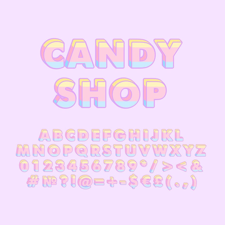 Retro lettering bundle