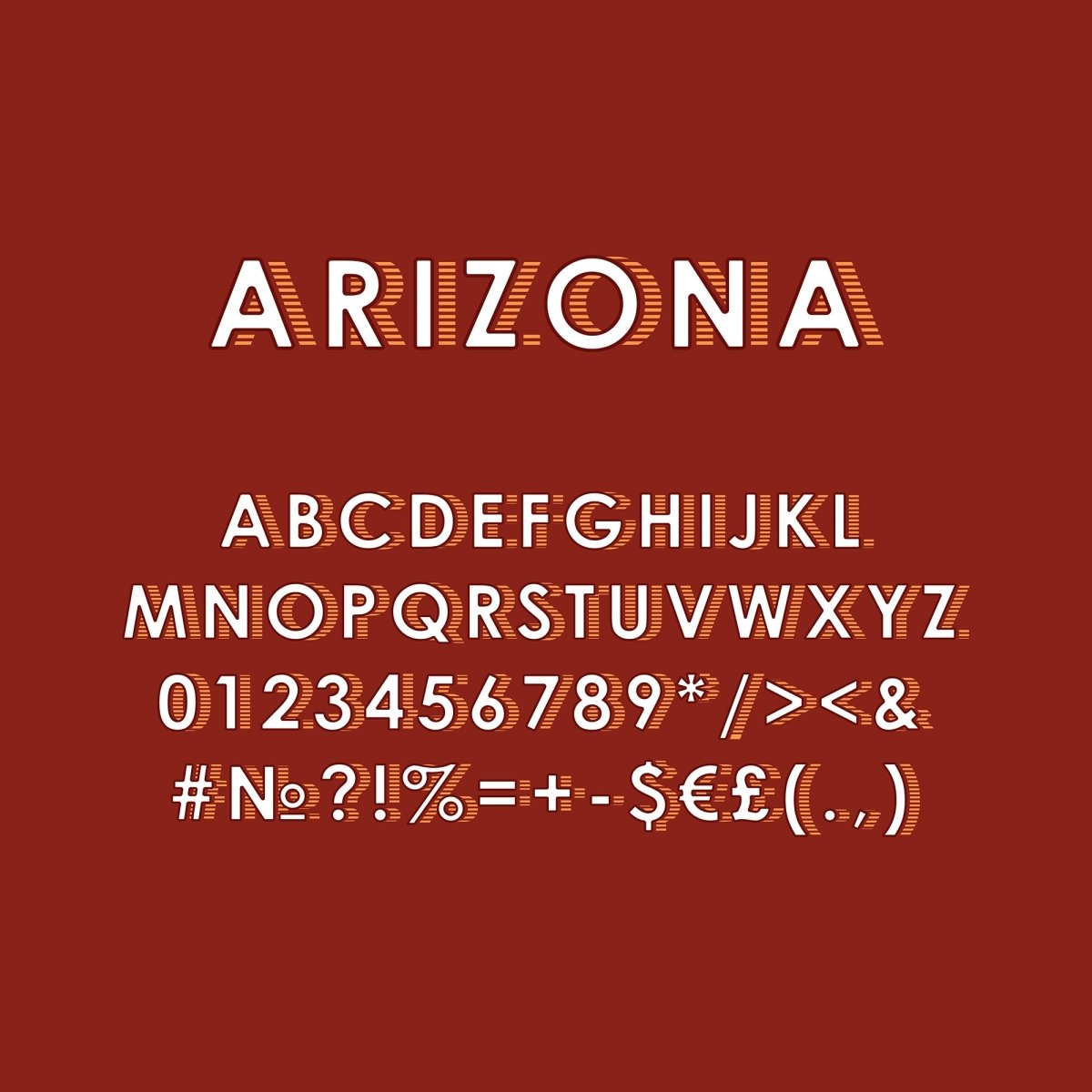 Retro lettering bundle