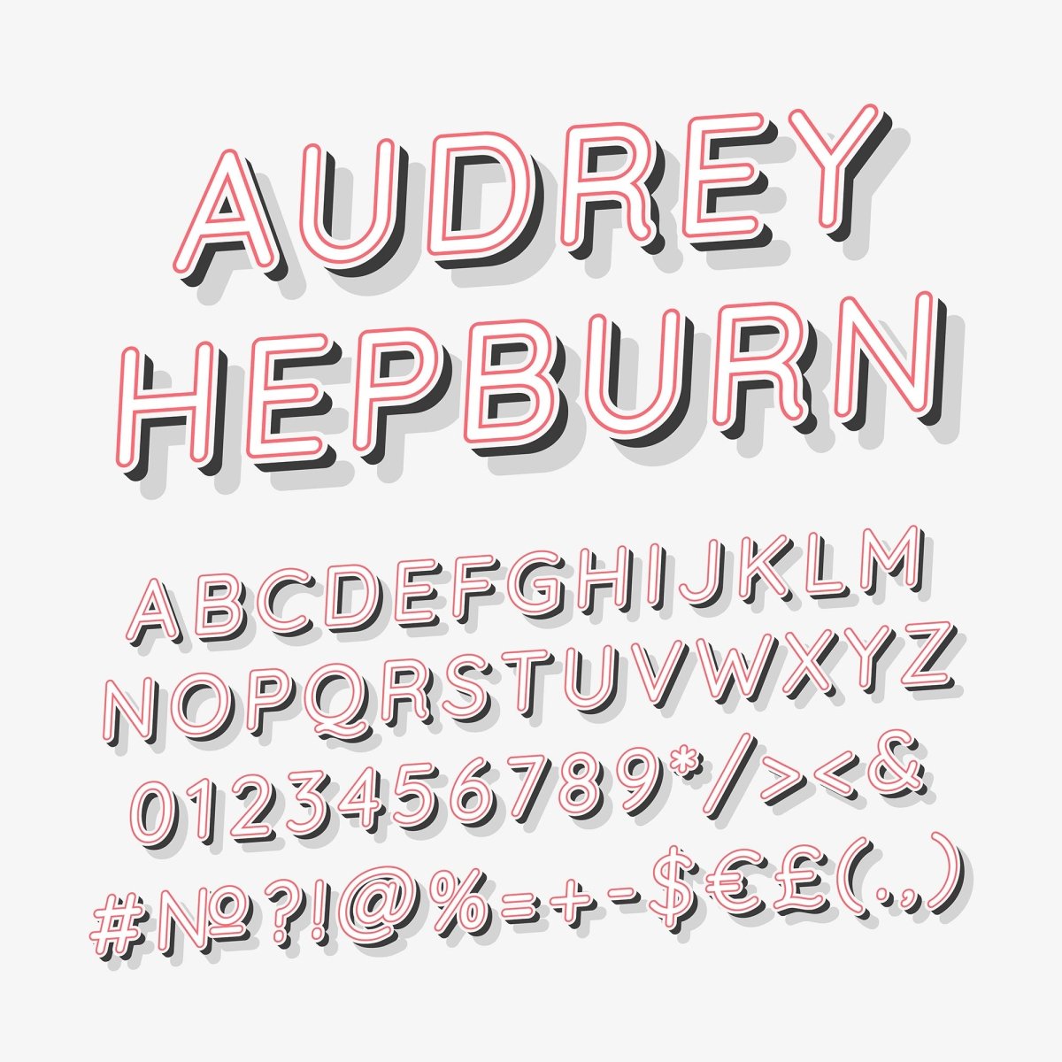 Retro lettering bundle
