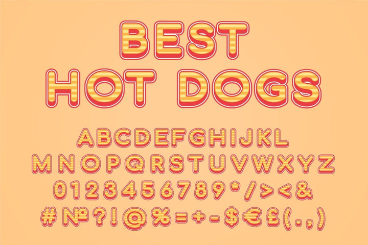 Retro lettering bundle