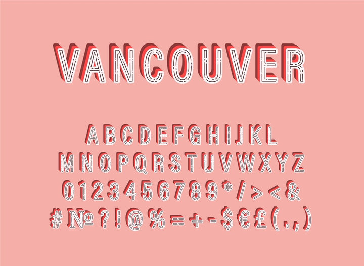 Retro lettering bundle