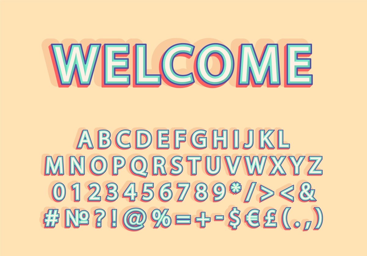 Retro lettering bundle