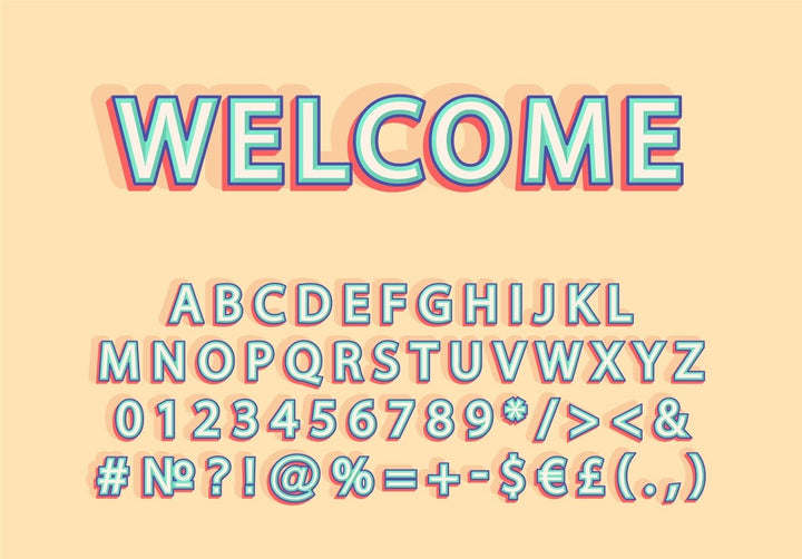 Retro lettering bundle